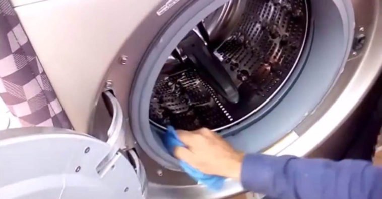 cómo limpiar la goma de la lavadora