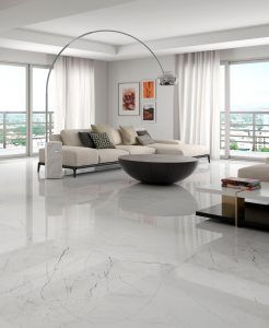 piso de marmol blanco